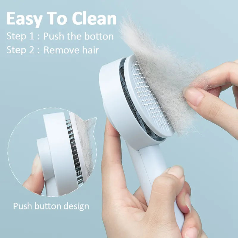 ElureHealth™ Self Cleaning Slicker Brush & Hair Remover for Pet